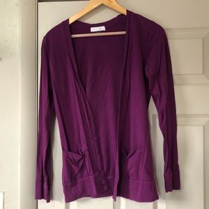 Purple cardigan